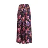 Hot AI Purple Bouquet' satin long skirt Skirts