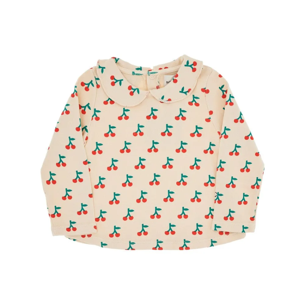 allover_cherry_tshirt_wit_0.webp Best All-over Cherry T-shirt with collar Kids Clothing