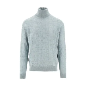 Best All-over logo jacquard wool turtleneck sweate Knitwear