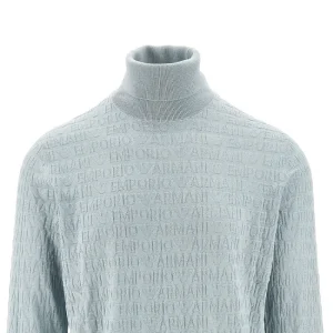 Best All-over logo jacquard wool turtleneck sweate Knitwear