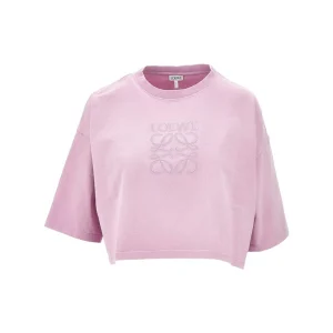 Clearance Anagram embroidery cropped T-shirt Tops