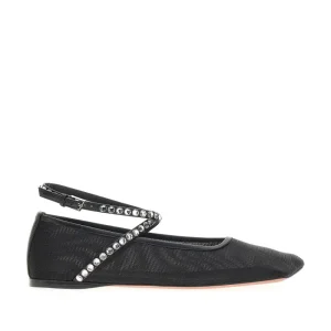 Discount Ane' mesh ballerinas with crystals Flat Shoes