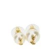 Sale Asymmetrical pearls earrings with logo Jewelry And Watches