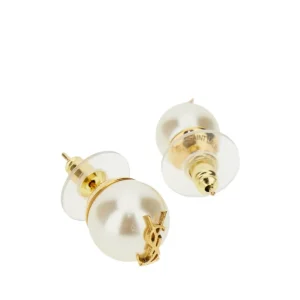 Sale Asymmetrical pearls earrings with logo Jewelry And Watches