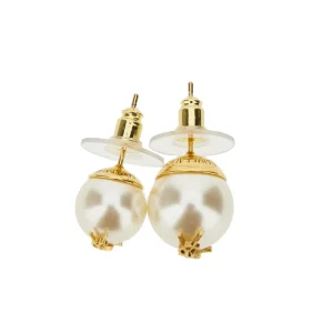 Sale Asymmetrical pearls earrings with logo Jewelry And Watches