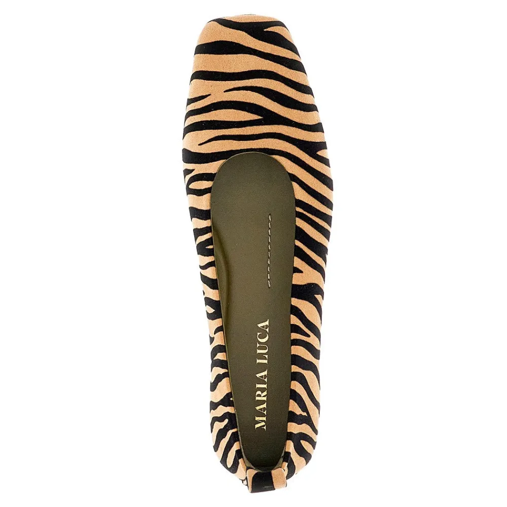 augusta_zebrastriped_sued_3.webp Online Augusta' zebra-striped suedette ballerinas Flat Shoes