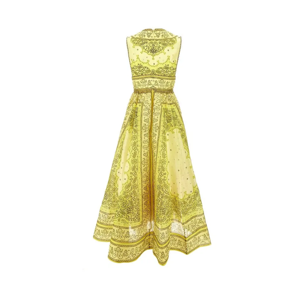 bandana_print_organdy_dre_2.webp Online Bandana print organdy dress with bow Dresses