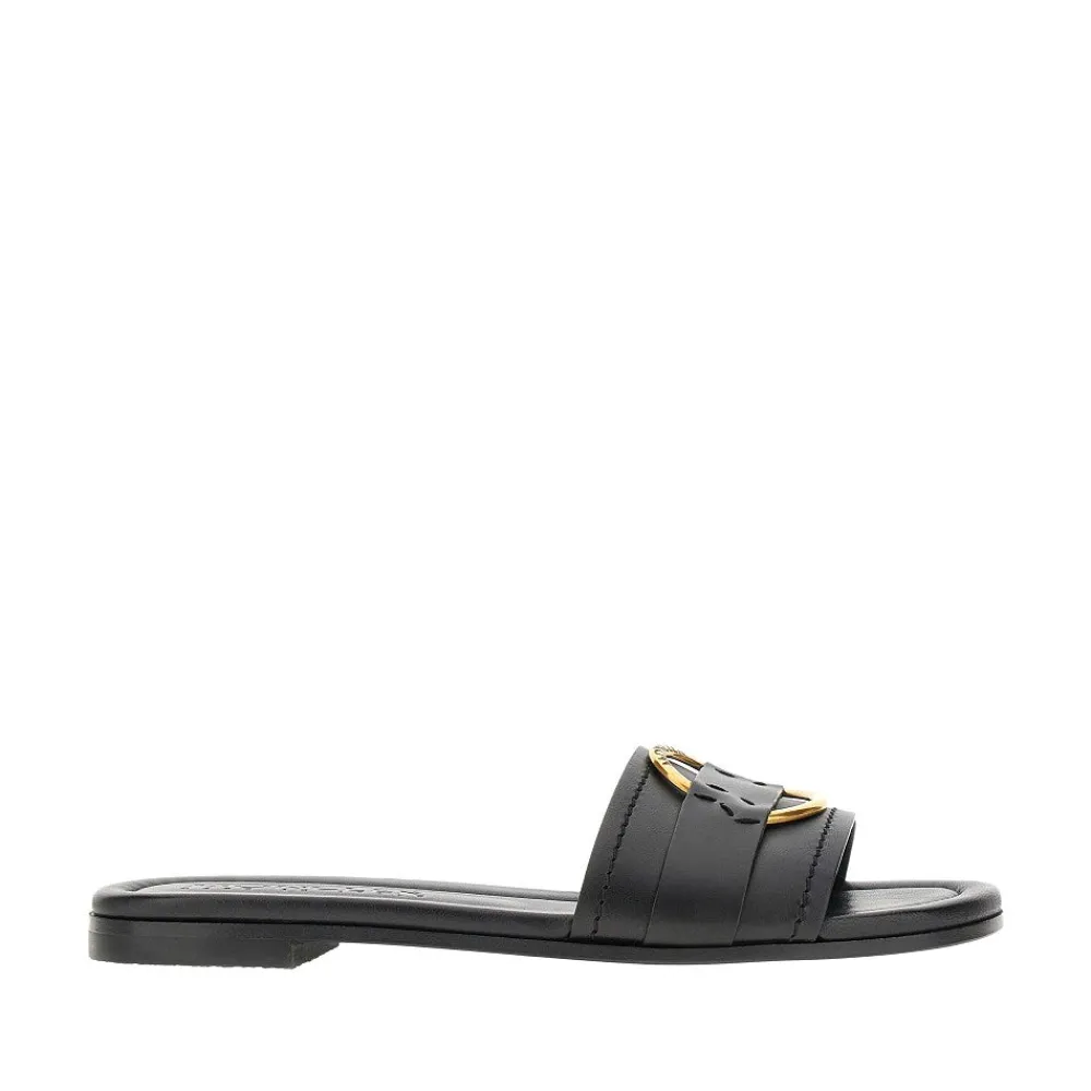 bell_leather_slides_0.webp Online Bell' leather slides Sandals