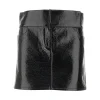 Sale Belted vinyl mini skirt Skirts