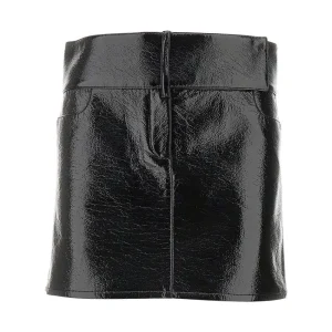 Sale Belted vinyl mini skirt Skirts
