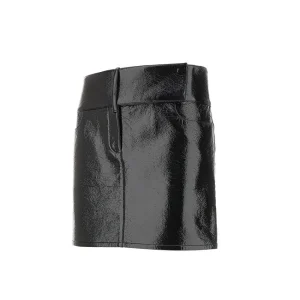 Sale Belted vinyl mini skirt Skirts