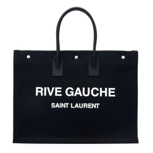 Clearance Black tote bag with brand print Shopping Bags