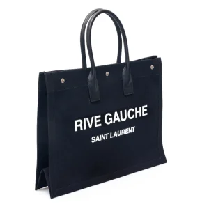 Clearance Black tote bag with brand print Shopping Bags