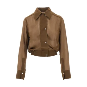 New Bomber-cut georgette shirt Shirts