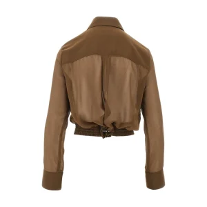 New Bomber-cut georgette shirt Shirts