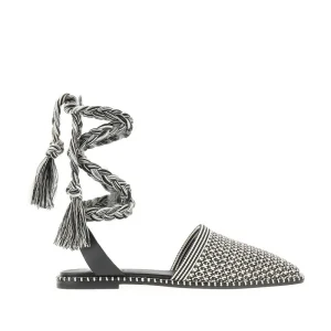Sale Braided laces with lacing Flat Shoes