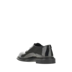 Outlet Brushed leather laced shoes Lace-Up Shoes