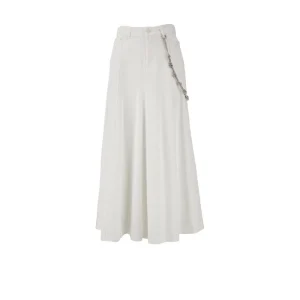 Discount Bull denim maxi skirt with jewelled chain Skirts