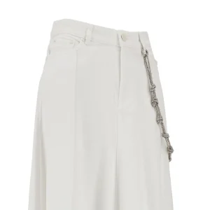 Discount Bull denim maxi skirt with jewelled chain Skirts