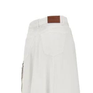 Discount Bull denim maxi skirt with jewelled chain Skirts