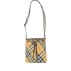 Sale Check fabric bucket bag Shoulder Bags