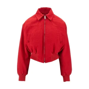 Clearance Canvas bomber jacket with cut-out logo Jackets