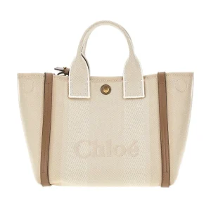 Fashion Canvas small 'Chloé Carry' tote bag Top-Handle Bags | Crossbody Bags