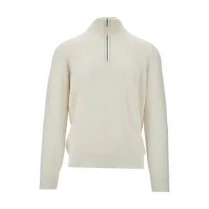 Clearance Cashmere sweater with zippered neck Knitwear