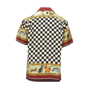 Online Cats print silk bowling shirt Shirts