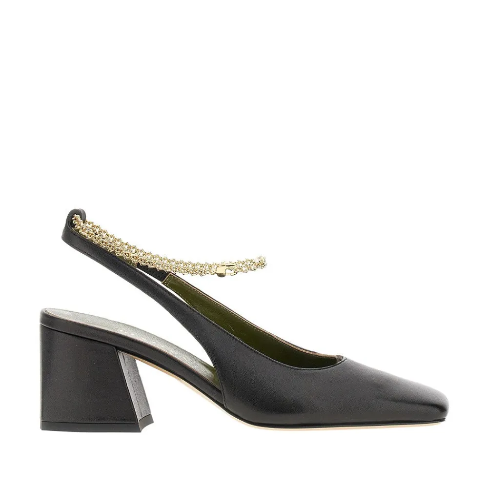 chain_leather_slingback_p_0.webp Best Chain' leather slingback pumps Heeled Shoes