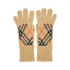 New Check cashmere-blend gloves Hats And Gloves