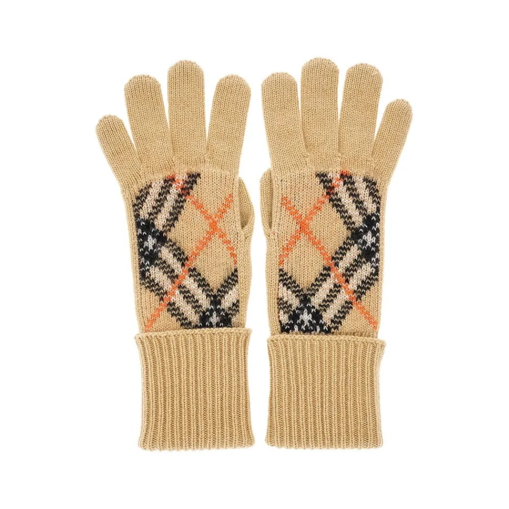check_cashmereblend_glove_0.webp New Check cashmere-blend gloves Hats And Gloves