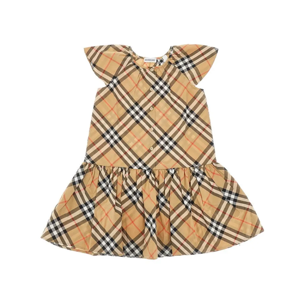 check_cotton_mini_dress_0.webp Online Check cotton mini dress Kids Clothing