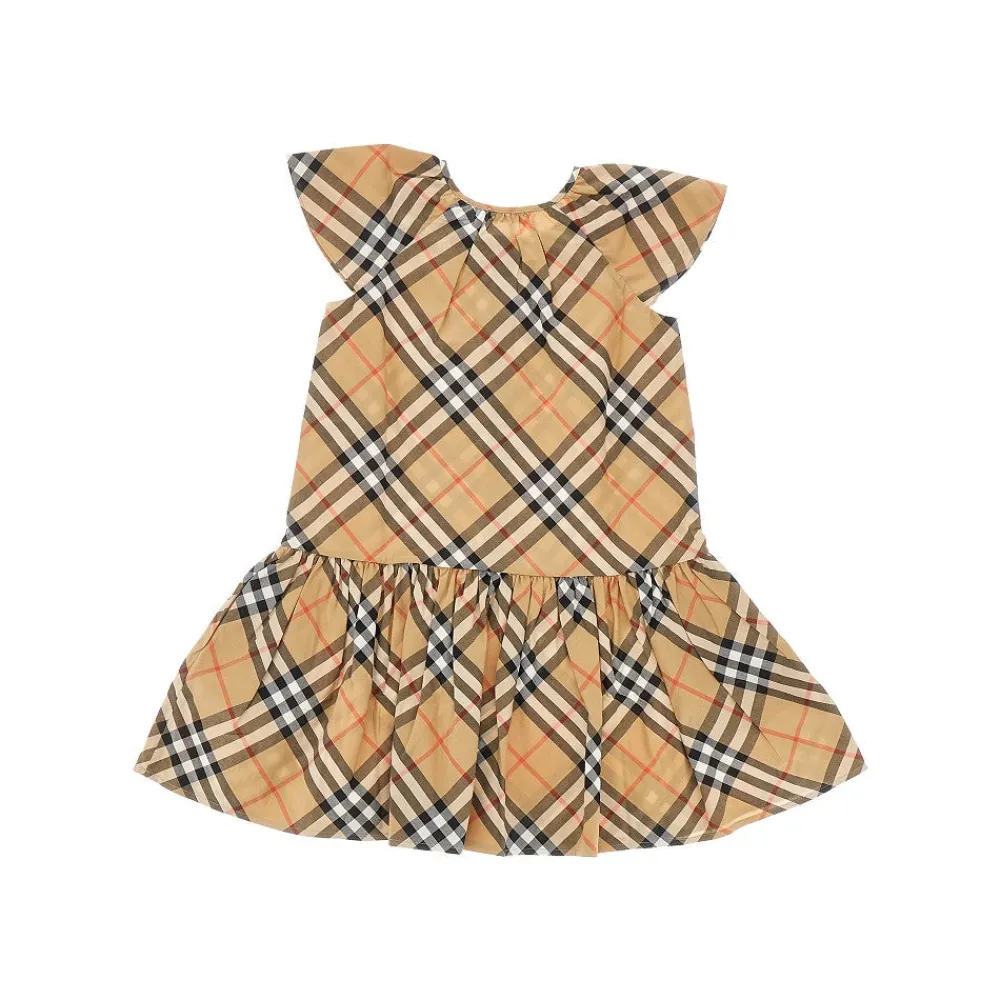 check_cotton_mini_dress_1.webp Online Check cotton mini dress Kids Clothing