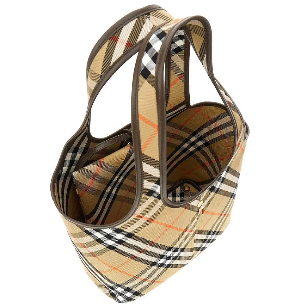 check_cotton_small_tote_b_2.webp Best Check cotton small tote bag Top-Handle Bags | Shoulder Bags