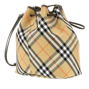 Outlet Check fabric medium bucket bag Shoulder Bags