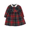 Online Check fabric mini dress with bow Kids Clothing