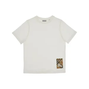 Discount Check patch T-shirt Kids Clothing