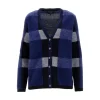Fashion Check wool and cashmere cardigan Knitwear