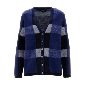 Fashion Check wool and cashmere cardigan Knitwear