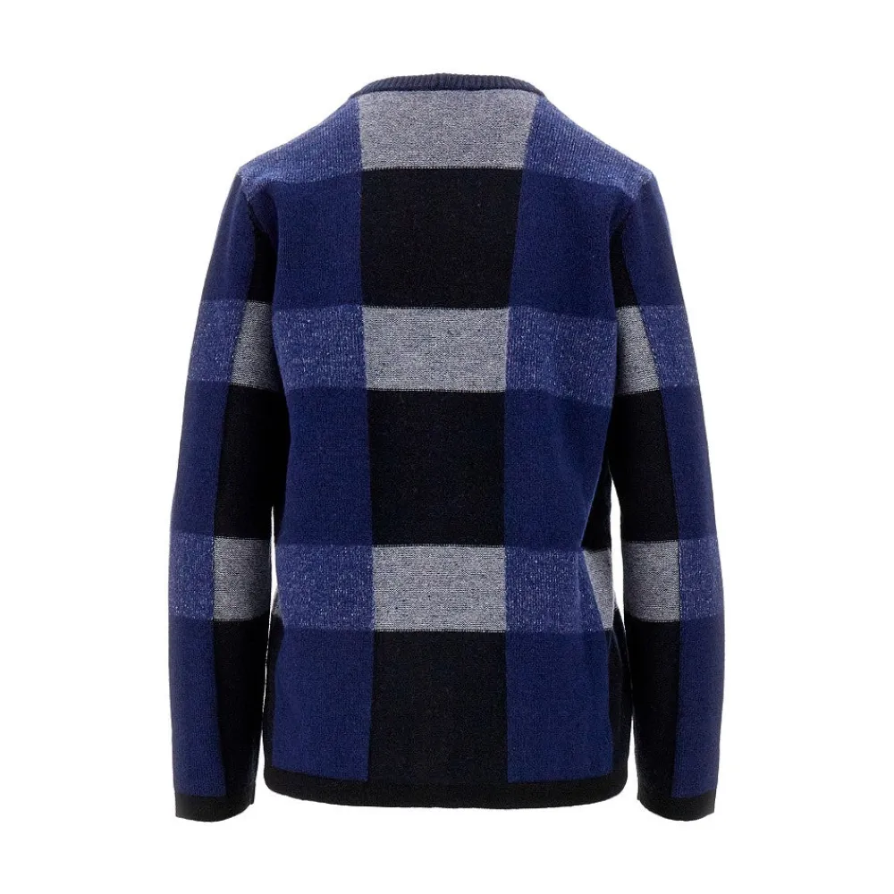check_wool_and_cashmere_c_2.webp Fashion Check wool and cashmere cardigan Knitwear