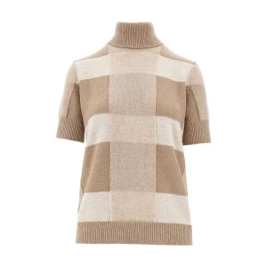 Fashion Check wool and cashmere sweater Knitwear