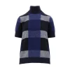 Outlet Check wool and cashmere sweater Knitwear