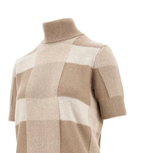 Fashion Check wool and cashmere sweater Knitwear