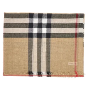 Sale Check wool and silk scarf Scarves