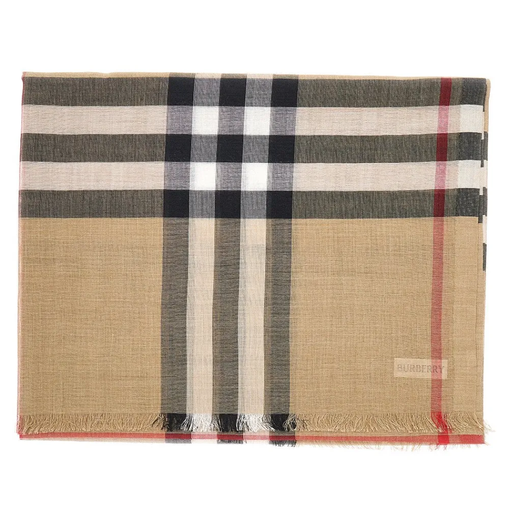 check_wool_and_silk_scarf_0.webp Sale Check wool and silk scarf Scarves