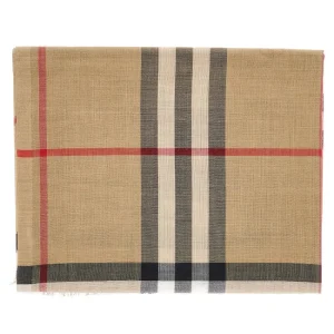 Sale Check wool and silk scarf Scarves
