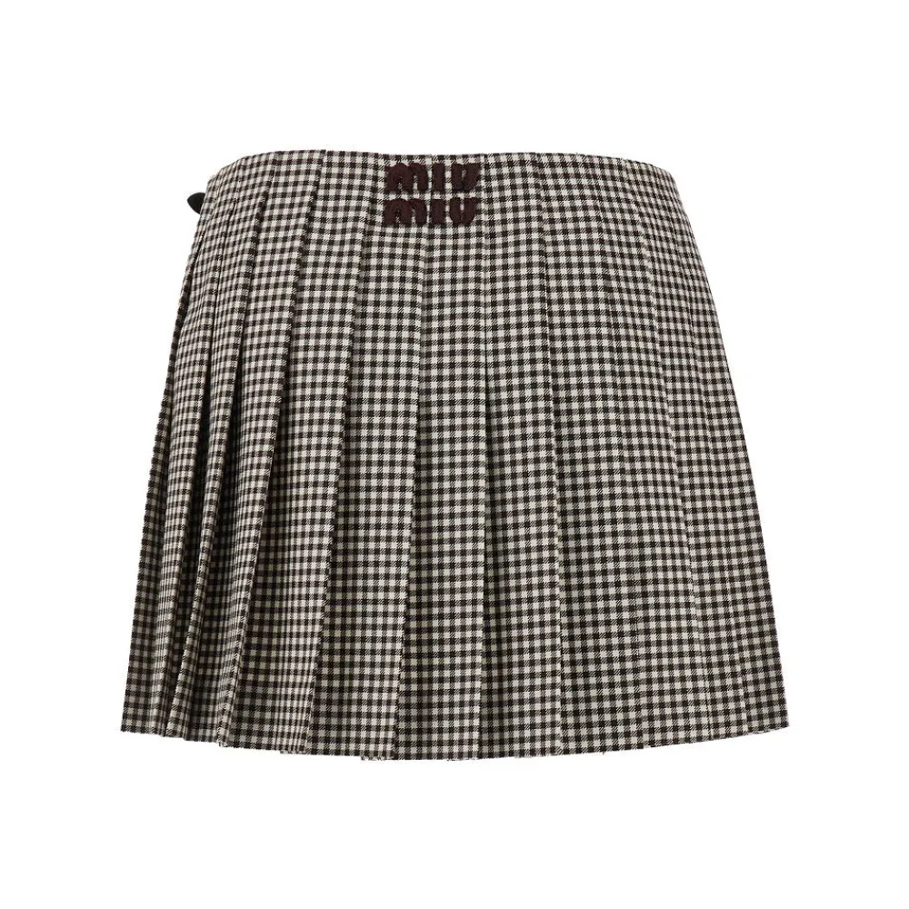 check_wool_mini_skirt_2.webp Outlet Check wool mini skirt Skirts