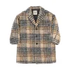 Sale Check wool-blend coat Kids Clothing