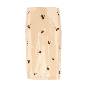 Online Cherries embroidery sequinned skirt Skirts